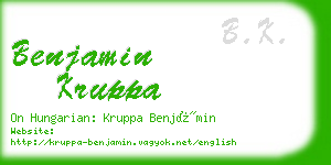 benjamin kruppa business card